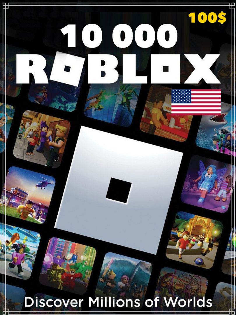 Карта пополнения Roblox 100 Карта 10 000 Robux Roblox скачать на