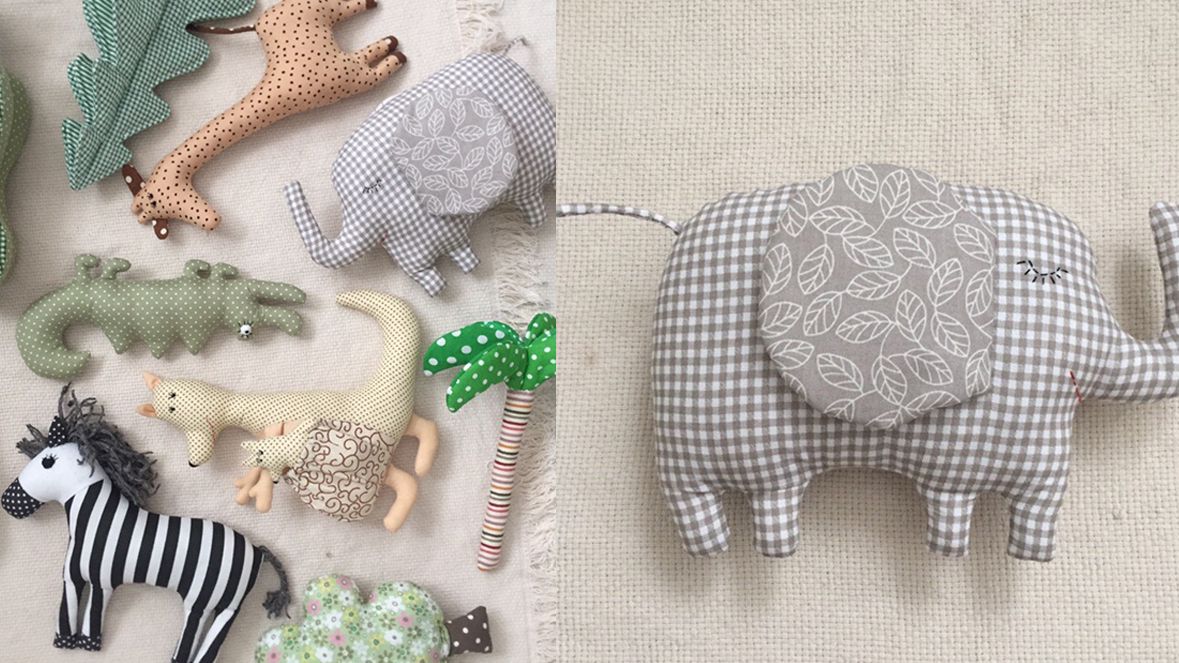 Выкройки и видео мастер-класс по шитью игрушек зверят: слон, жираф, крокодил, кенгуру, зебра.