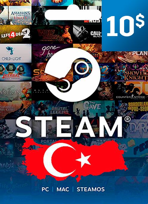 Steam карта оплаты 10 USD Турция (Turkey) - Стим Турция