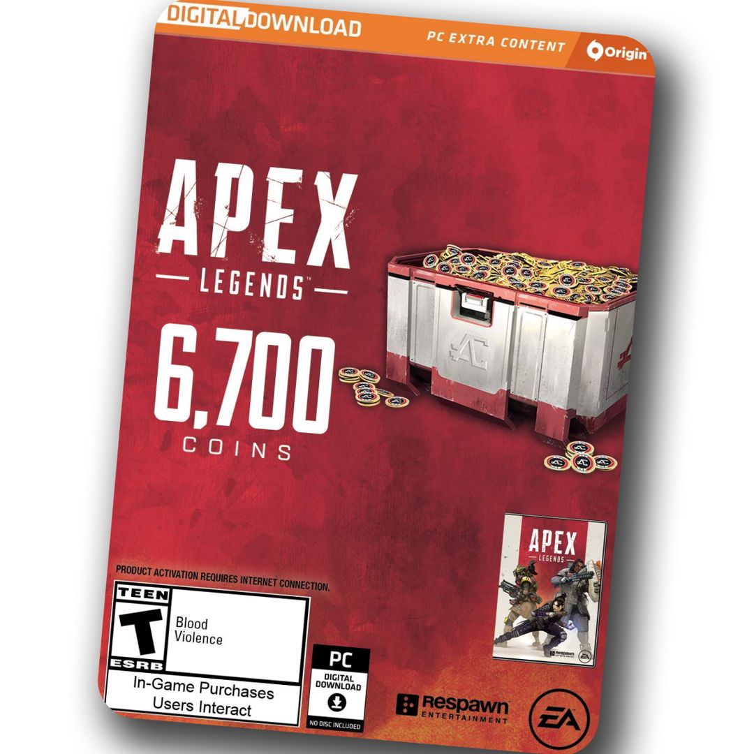 Apex Legends 6700 Coins код пополнения Апекс PC/Origin/EA app