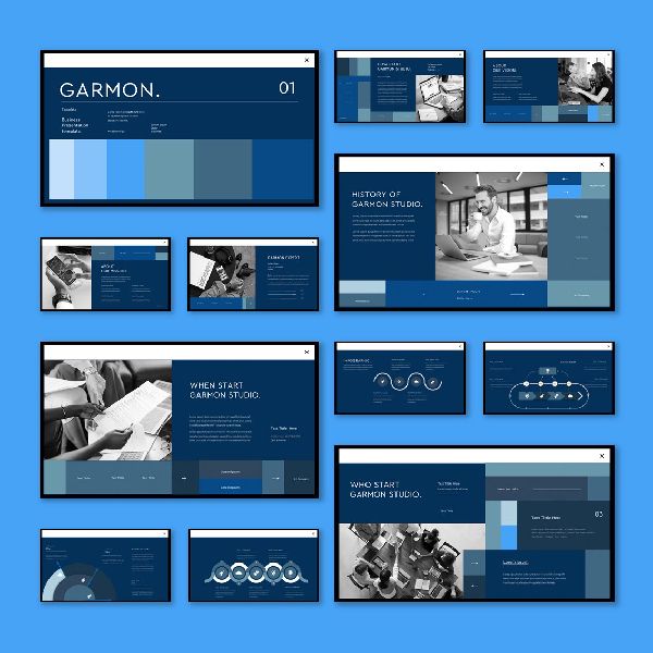 Шаблон бизнес-презентации для студии Garmon