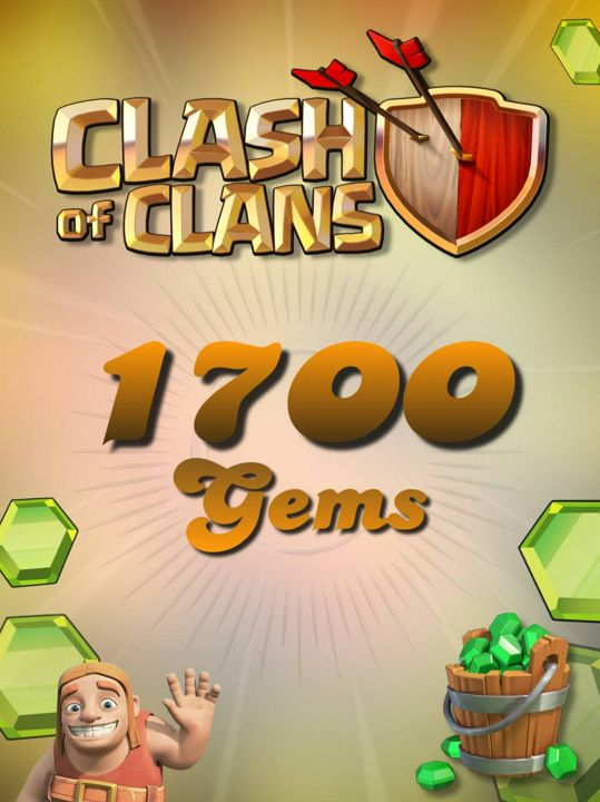 Пополнение 1700 гемов в Clash Of Clans