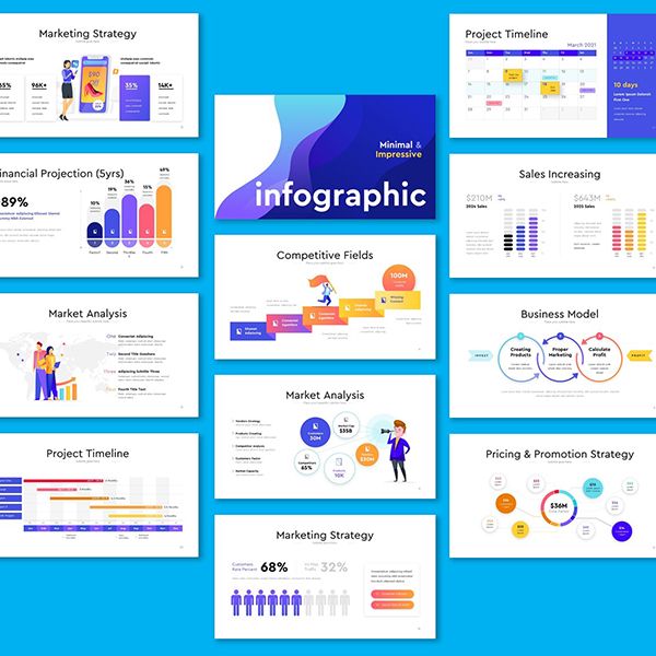 Шаблон презентации бизнес-модели компании Infographic