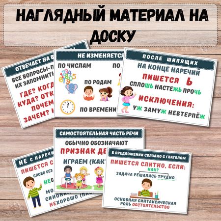 Русский язык наглядный материал
