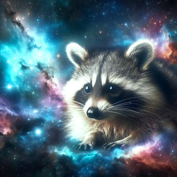Енот в космосе - WWWoronin - скачать на Wildberries Цифровой | 269662