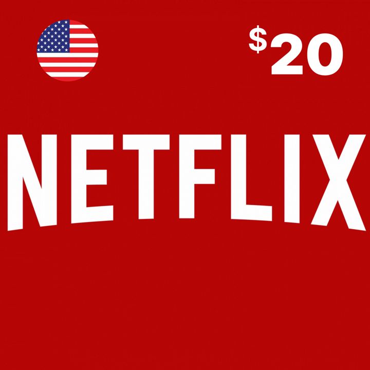 Подарочная карта Netflix 20 $ USD Долларов (регион: США) Цифровой код активации/пополнение счета