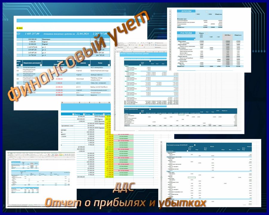 Финансовый учет - таблица EXCEL c автоматическим сводными таблицами