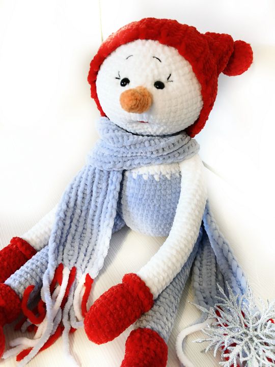 вязаный костюм снеговика для мальчика крючком | Дзен