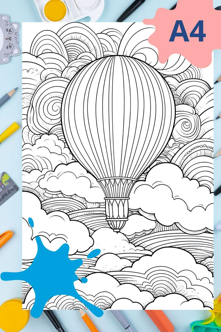 Раскраска воздушный шар: изображения без лицензионных платежей