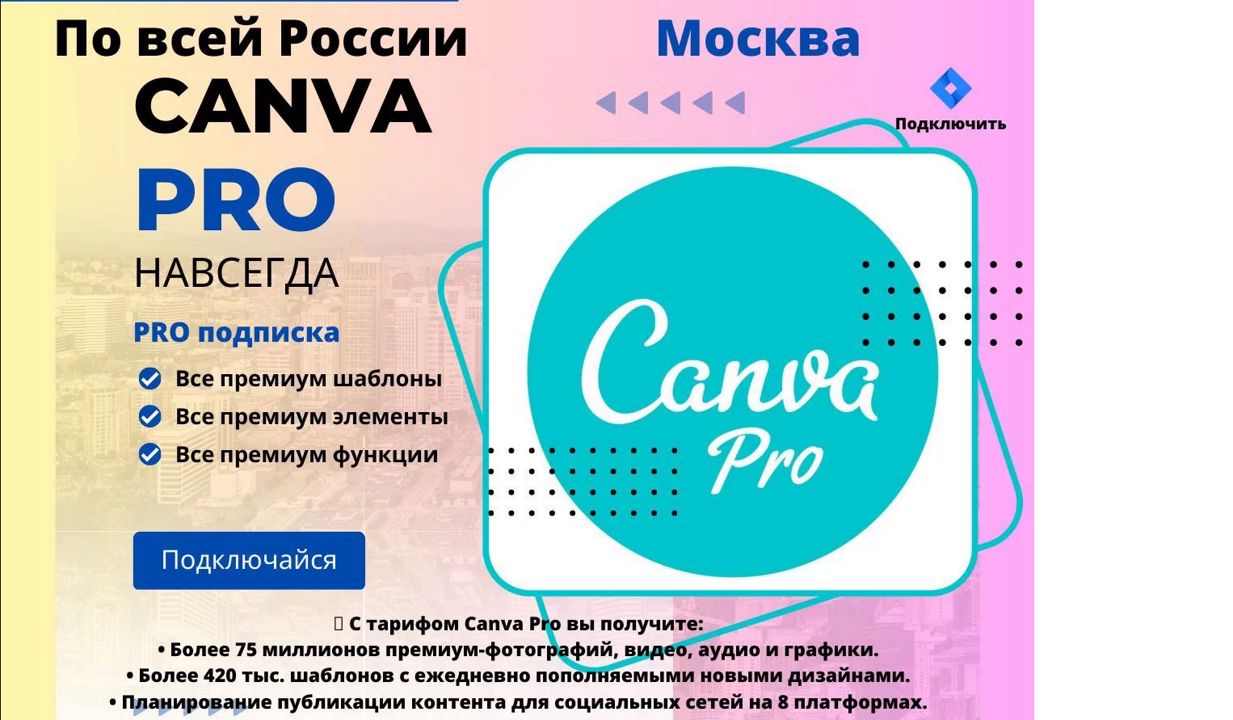 Canva Pro Стоимость