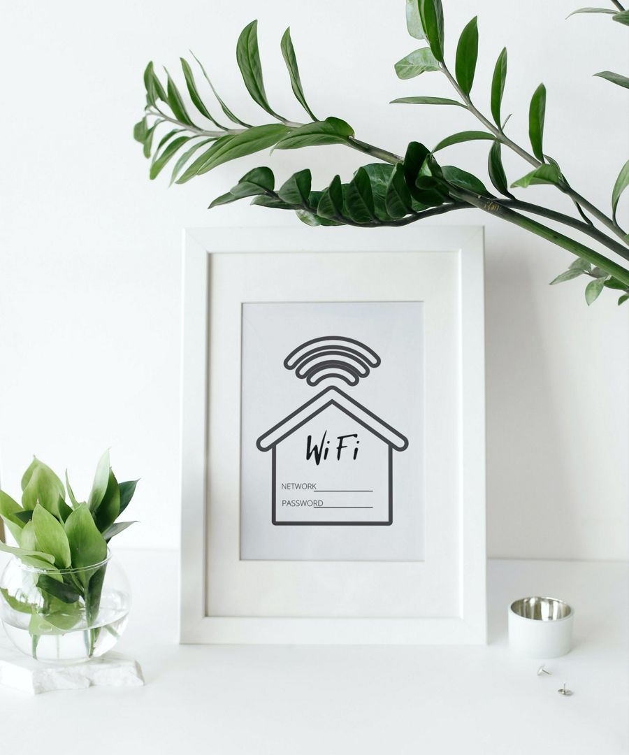 Табличка пароля доступа WiFi