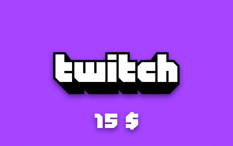 Карта оплаты Twitch 15 USD (USA) [Цифровая версия]