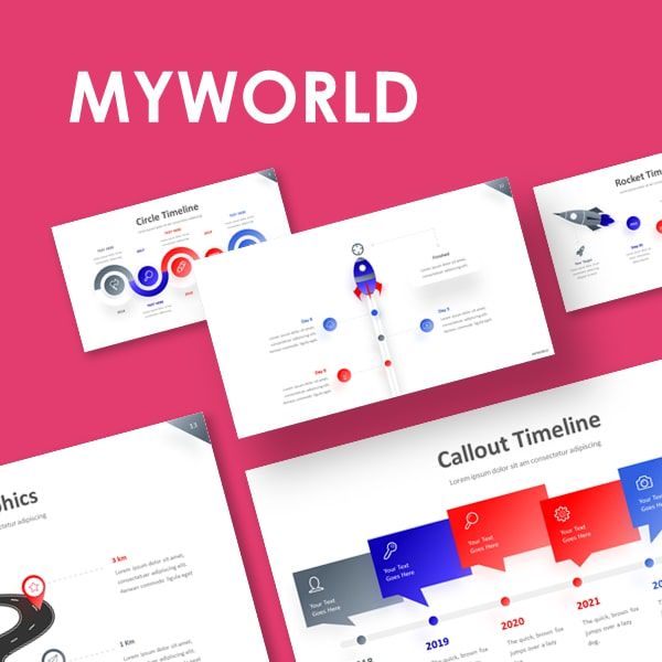 Творческий шаблон Myworld для самопрезентации