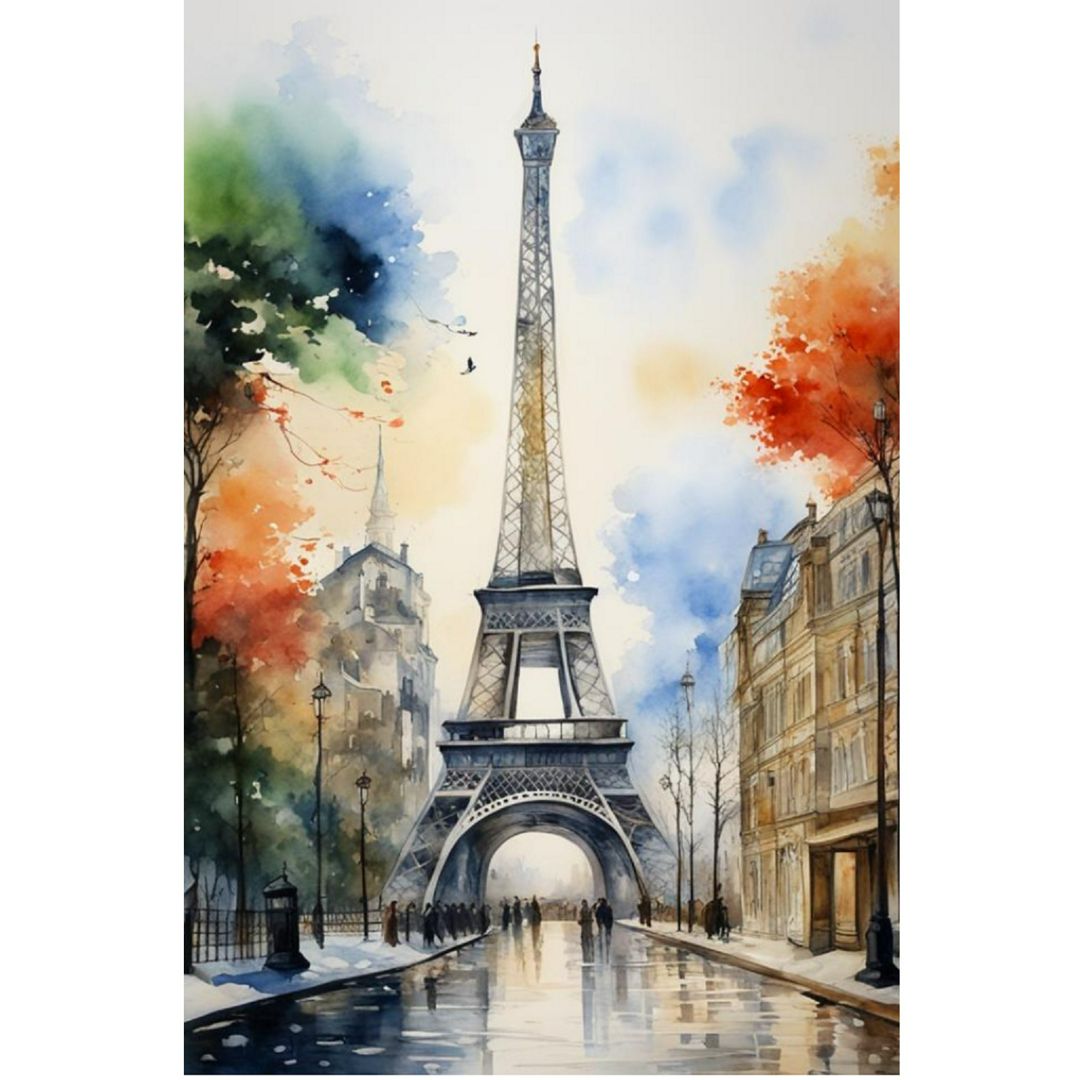 Цифровой файл для печати интерьерный постер "Городской Пейзаж. Париж" / картина
