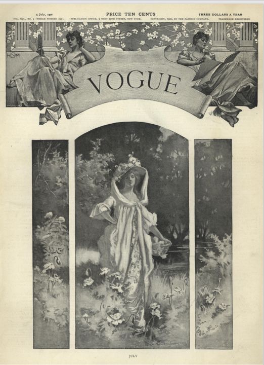 Vogue USA Vol 16 No 1 - 4 Июль 1900 ВИНТАЖ. 4-ре июльских номера