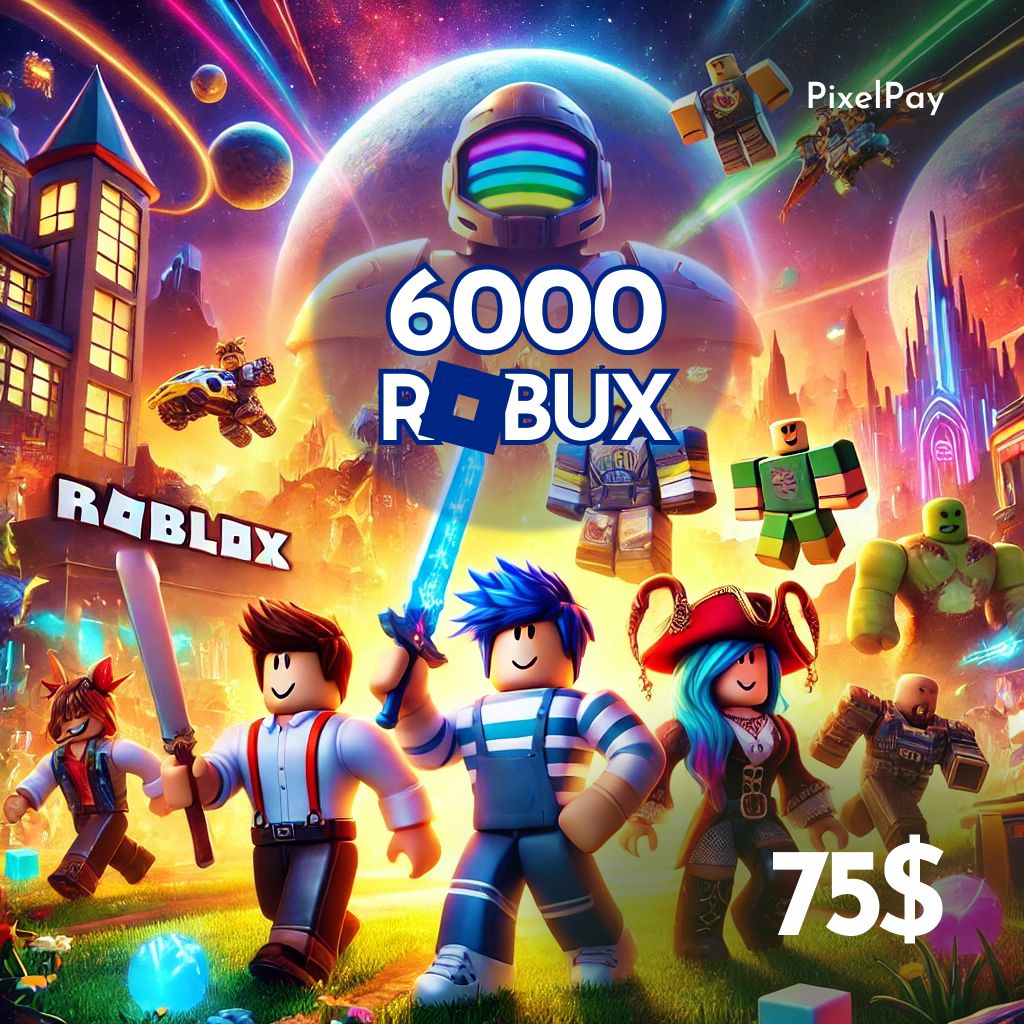 Roblox 75 USD (6000 Robux) США - скачать ключи на Wildberries Цифровой ...