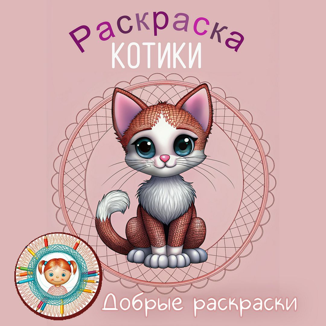 Раскраска КОТИКИ, набор из 15 листов А4