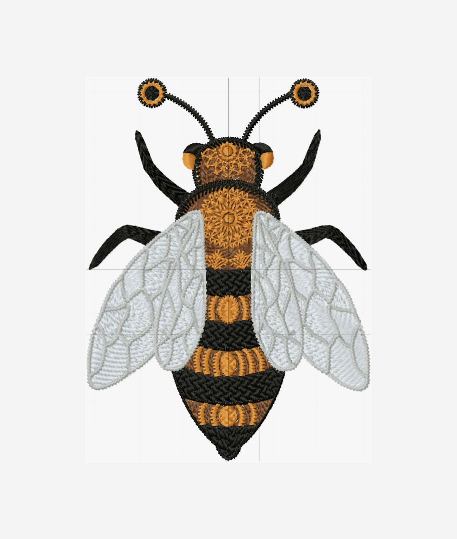 Дизайн машинной вышивки Пчелка