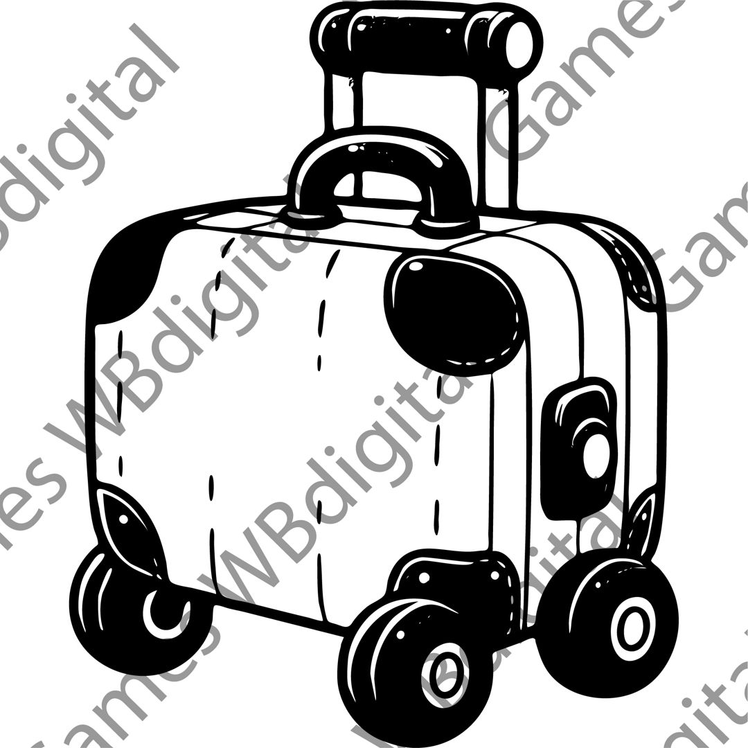 Пассажирский багаж на колесах. Аксессуар для рюкзака путешественника. Простой минималистичный вектор