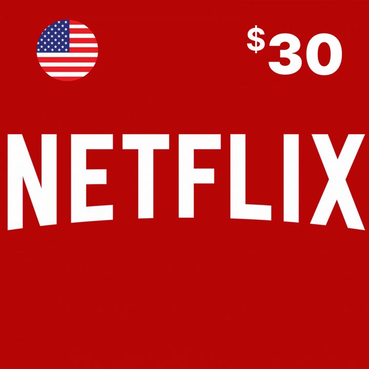 Подарочная карта Netflix 30 $ USD Долларов (регион: США) Цифровой код активации/пополнение счета