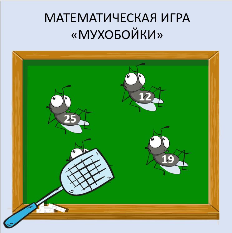 Математическая игра "Мухобойки". Устный счет