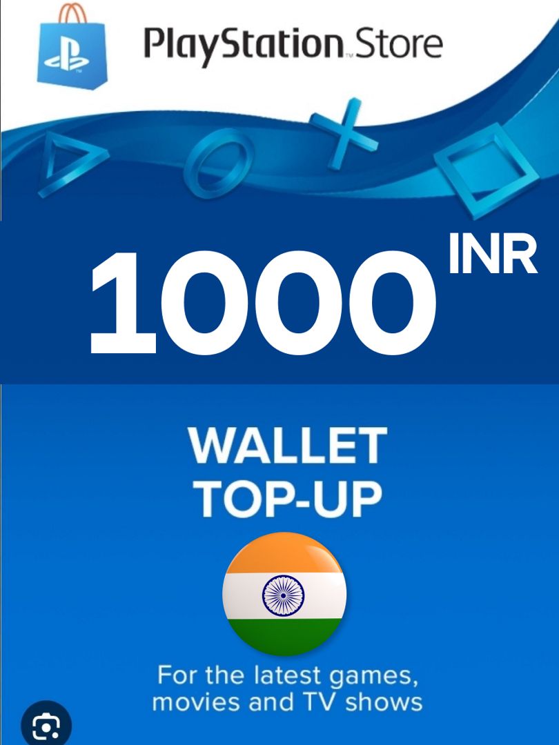 Пополнение счета PlayStation Store на 1000 INR / Gift Card India / Код активации PlayStation Индия