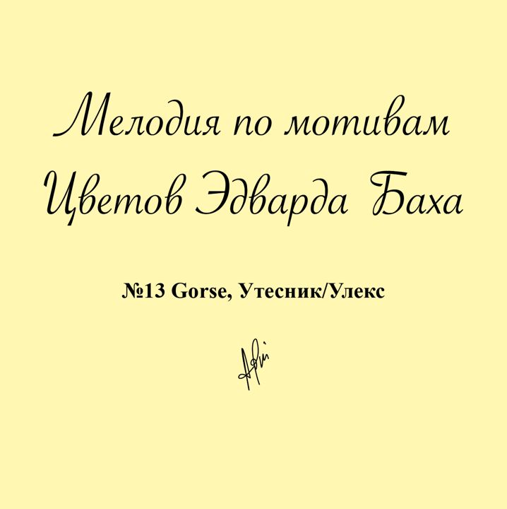 Мелодия № 13 Gorse, Утесник/Улекс, Антистресс Цветок Эдварда Баха для медитации