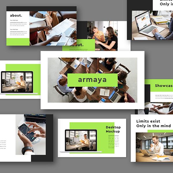Современный шаблон презентации портфолио Armaya