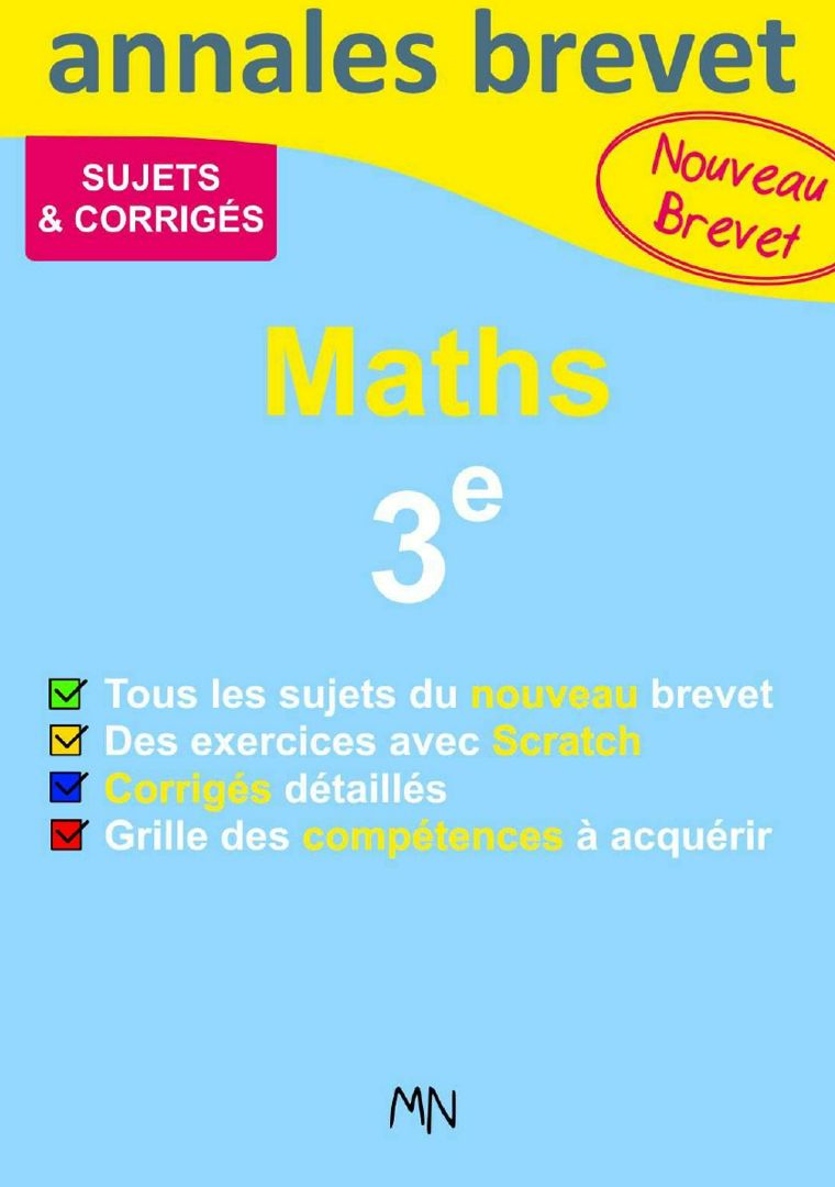 Annales Maths Nouveau Brevet 3e