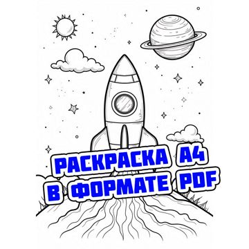 Раскраска "Космическое Путешествие": PDF для печати - Станислав Миков ...