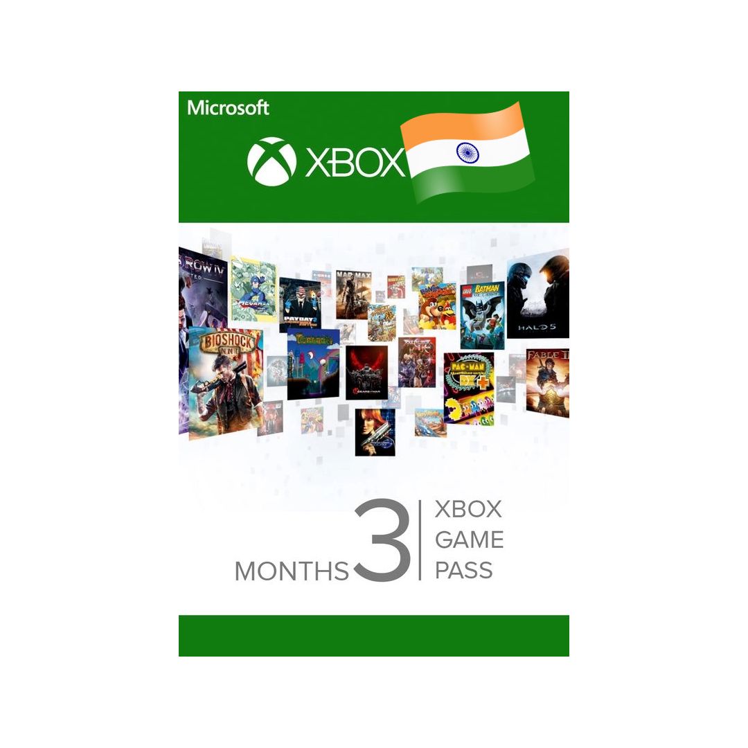 Xbox Game Pass 3 месяца для Консоли(Регион Индия)
