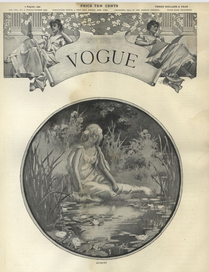 Vogue USA Vol 16 No 5- 9 Август 1900 ВИНТАЖ. Пять августовских номеров