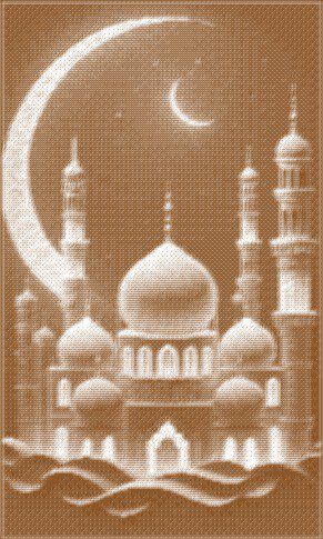Схема мозаичного вязания "Мечеть"