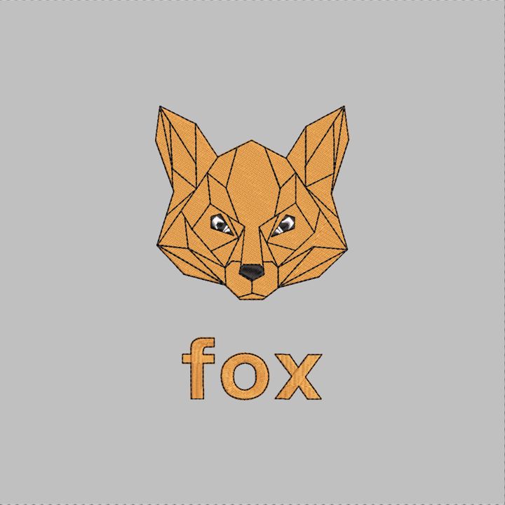 Fox. Дизайн машинной вышивки.