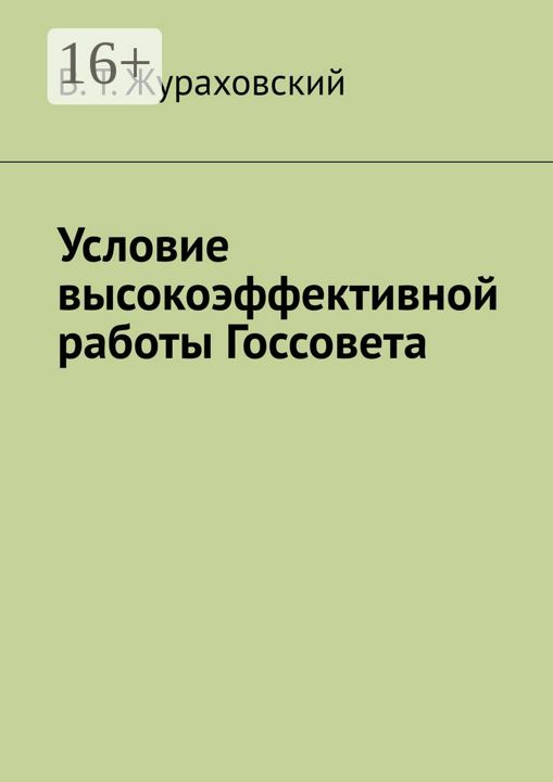 Условие высокоэффективной работы Госсовета