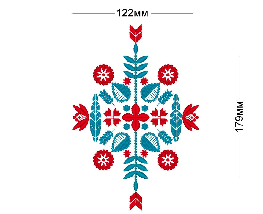 Дизайн машинной вышивки орнамент Скандинавский 1 узор фольклёр этно бохо растительный геометрия