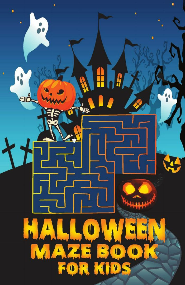 Halloween maze book for kids. Game Book for Toddlers / Kids Halloween Books