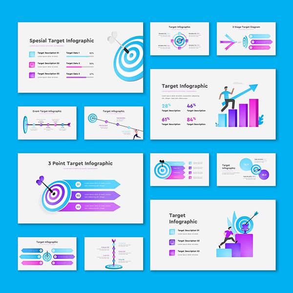 Шаблон презентации с инфографикой Target