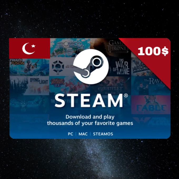 Подарочная карта Steam 100$ (TR турция) - купить подарочный сертификат ...