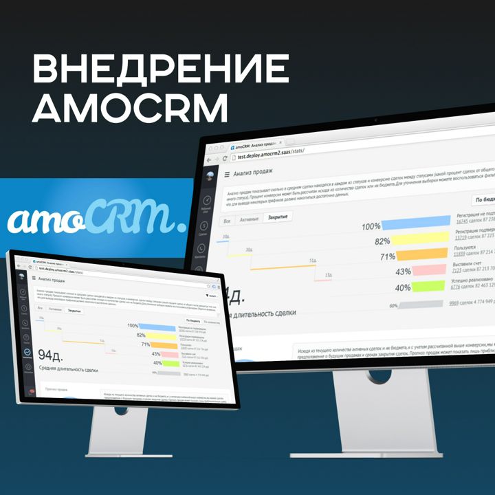 Внедрение и настройка amoCrm для отдела продаж и бизнеса