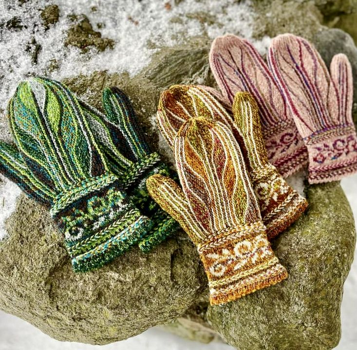 Варежки спицами •Lindal Mittens•