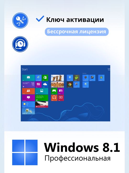 Windows 8.1 Professional ключ активации 1ПК RU x32/x64