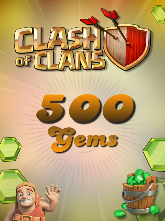Пополнение 500 гемов в Clash Of Clans