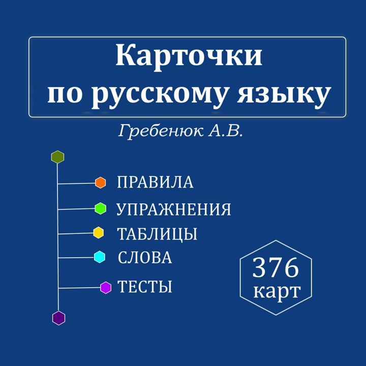 Карточки по русскому языку (Гребенюк А.В.)