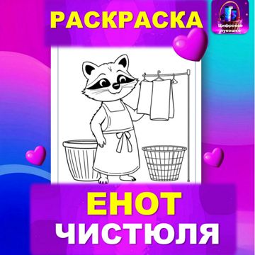 Раскраска для детей. Раскраски. Раскраска енот. Енот. Енотик. Животные ...