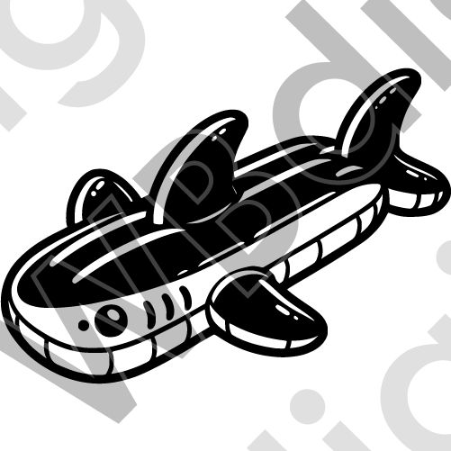 Надувной матрас для плавания в форме акулы. Безопасный детский отдых на пляже с