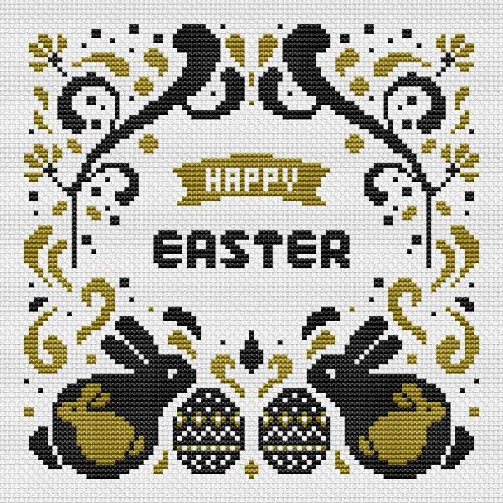 Схема для вышивки "Happy Easter"