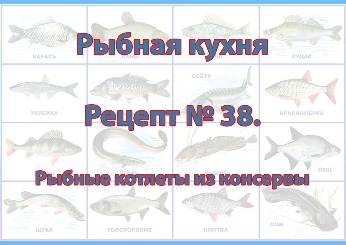 Рыбная кухня Рецепт № 38 Рыбные котлеты из консервы