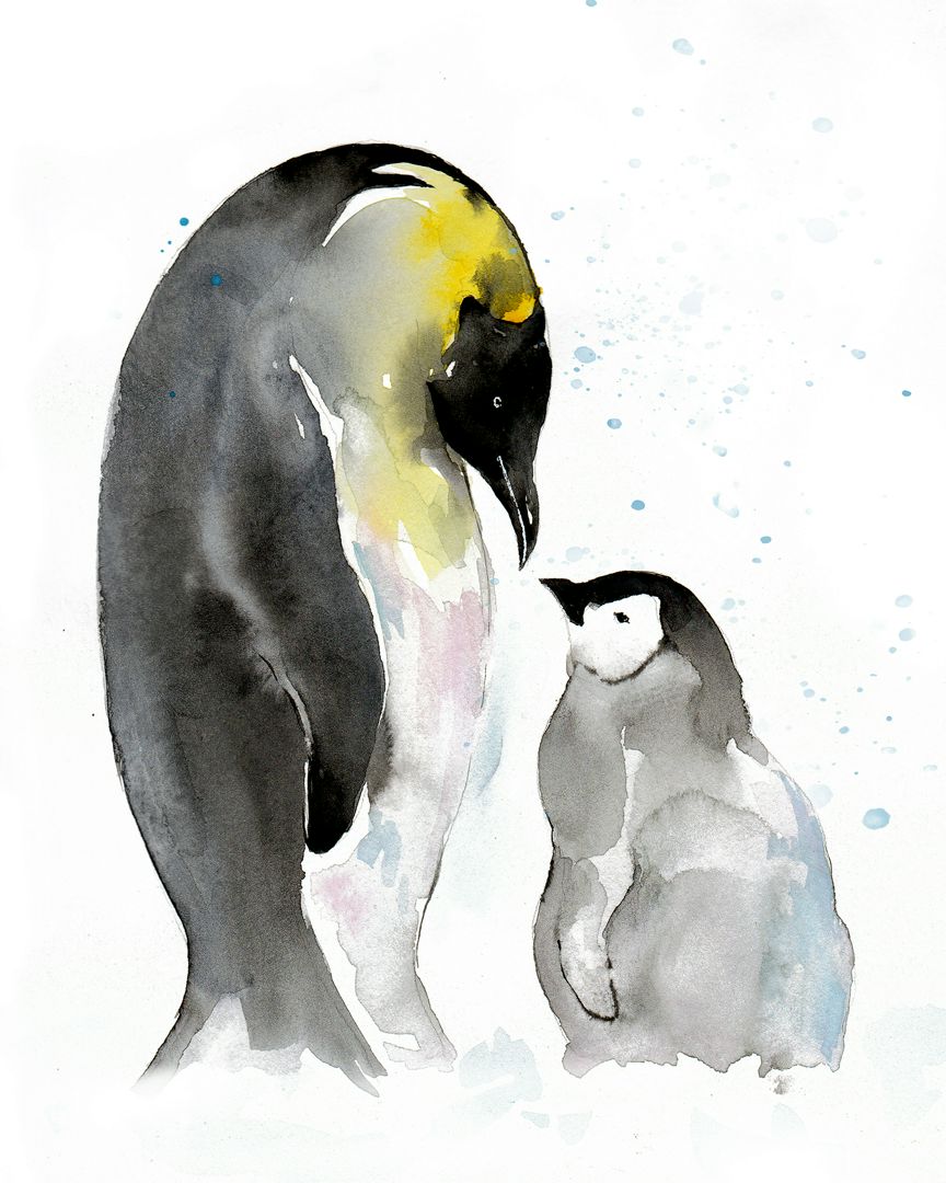 Цифровая иллюстрация "Пингвины"