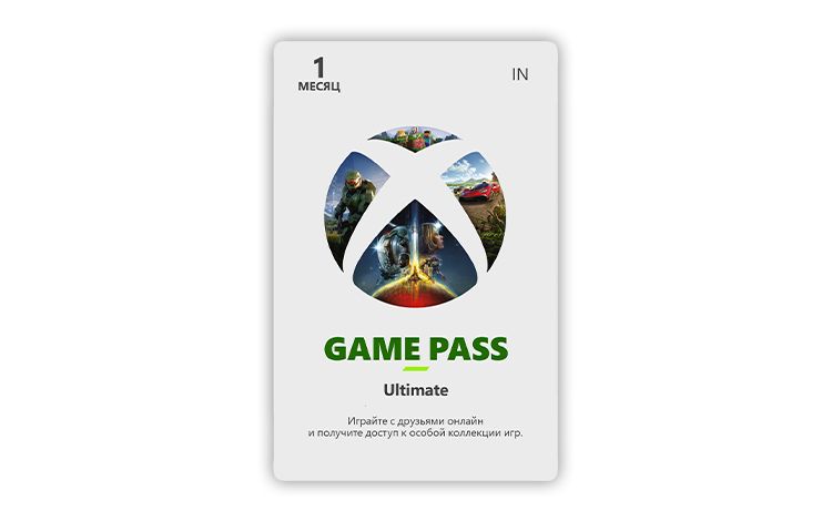 Карта оплаты Xbox Game Pass Ultimate на 1 месяц [Цифровая версия] (IN ...